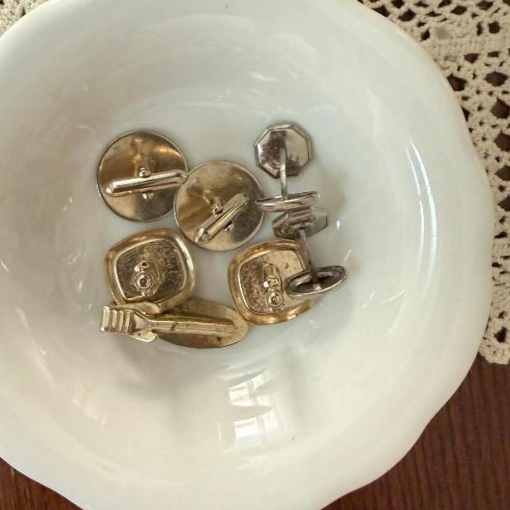 Vintage Cuff Links Lot, Vintage Tie Clip - Picture 2 of 9